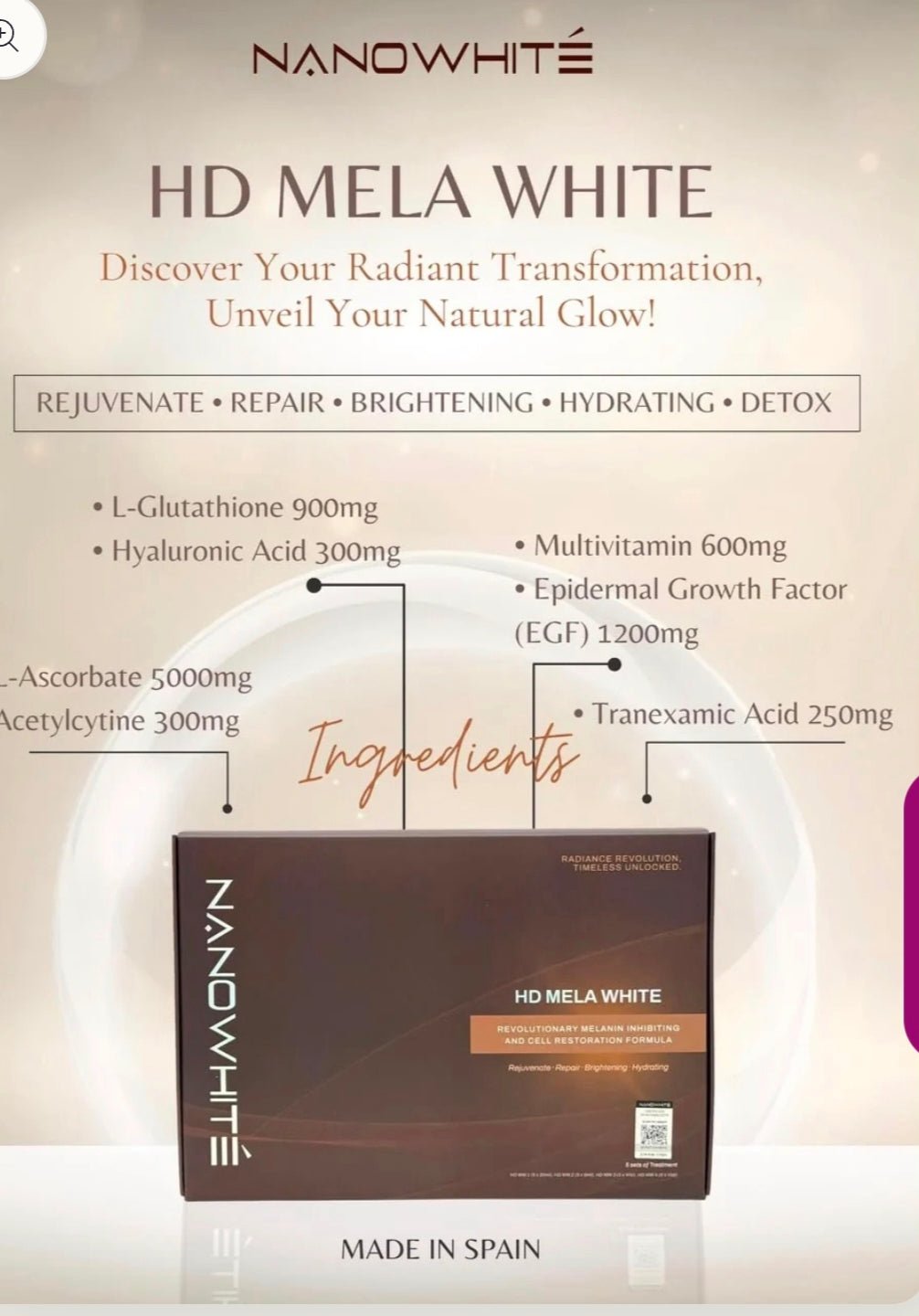 NanoWhite HD Mela BLANC
